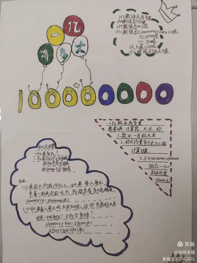 数以"亿"计,"亿"彩纷呈